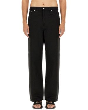 Dries Van Noten Cotton Straight-Leg Jeans - Black