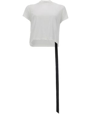 Rick Owens Solid Mock Collar T-Shirt - White