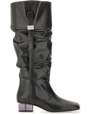 Ganni Slouchy Boot "Butterfly" - Black