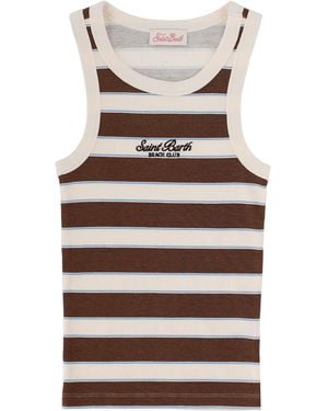 MC2 Saint Barth Tank Top "Ada" Con Logo - Multicolor
