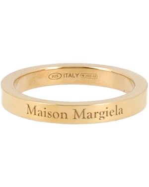 Maison Margiela Anello Con Logo - Metallic