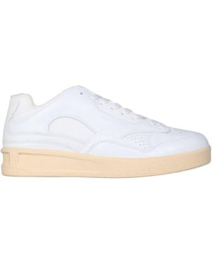 Jil Sander Leather Trainers - White