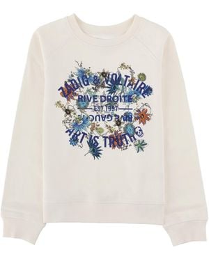 Zadig & Voltaire Felpa Girocollo Con Stampa - White