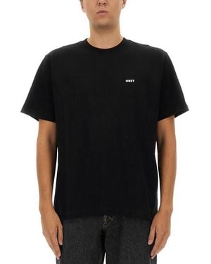 Obey T-Shirt With Logo - Black