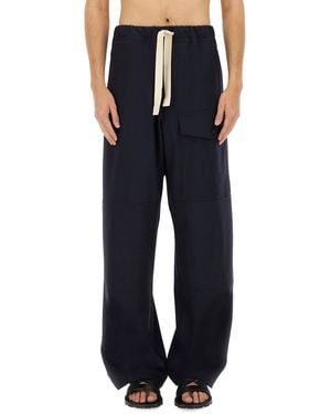 Dries Van Noten Cotton Trousers - Blue