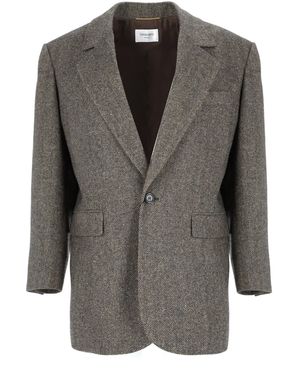 Saint Laurent Giacca Monopetto - Grey