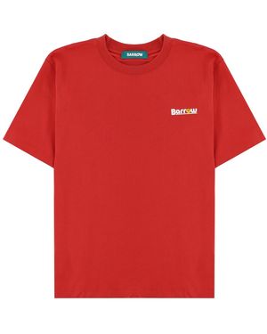 Barrow T-Shirt Con Logo E Stampa - Red