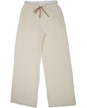120% Lino Pantalone - White