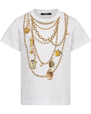 Balmain "Chains" T-Shirts - White