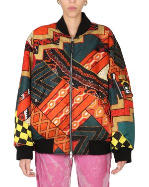 Etro Patchwork Bomber Jacket For - Orange