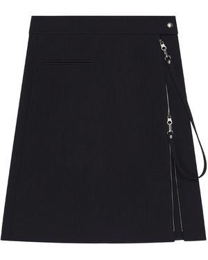 Courreges Midi Skirt With Zipper - Black