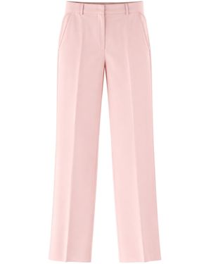 Max Mara Straight Flat Front Trousers - Pink