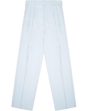 Bottega Veneta Silk Blend Tailored Trousers - White