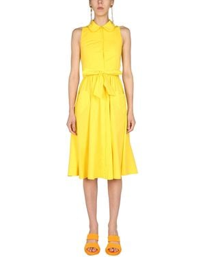 Moschino Heart Pockets Dress - Yellow
