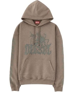 DIESEL Felpa Con Logo - Grey