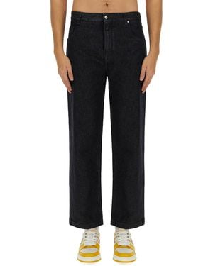 Fendi Regular Fit Long Jeans - Black