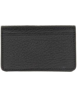Maison Margiela Leather Card Holder Wallets & Purses - Black