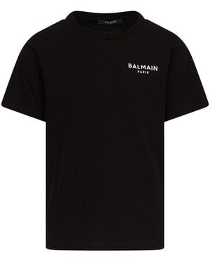 Balmain T-Shirt With Logo - Black