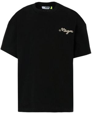 MSGM T-Shirt With Logo - Black