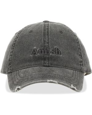 AMISH Cappello Da Baseball Délavé - Grigio