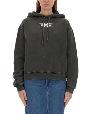 T By Alexander Wang Alexanderwang. T Felpa Con Logo - Grigio