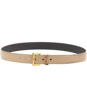 Saint Laurent "Cassandras" Belt - White