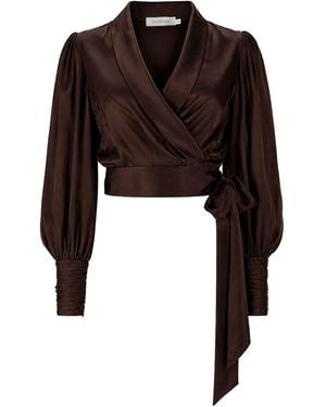 Zimmermann Blusa "Wrap" - Black