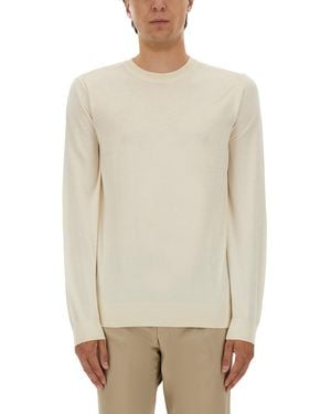 BOSS Regular Fit Wool Sweater - Natural
