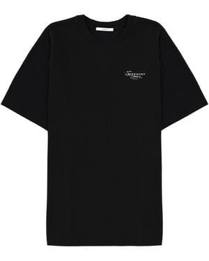 Givenchy T-Shirt With Logo Cotton T-Shirts - Black