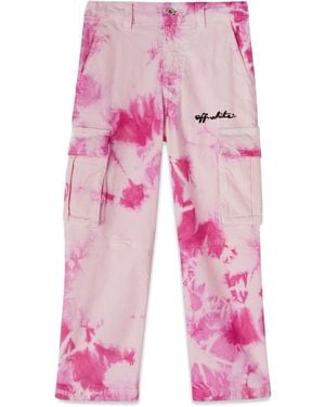 Off-White c/o Virgil Abloh Off Pantaloni Da Carico Tintura - Rosa
