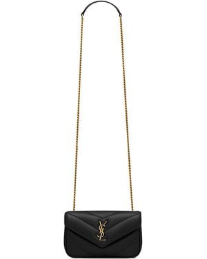 Saint Laurent Mini "Loulou" Bag - White