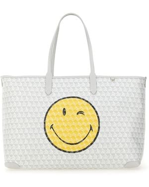Anya Hindmarch I Am A Plastic Wink Tote Handbag - Metallic