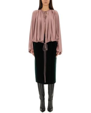 Saint Laurent Fluid Knit Blouse - Black