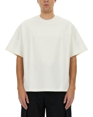 Jil Sander Cotton T-Shirt With Subtle Logo - White