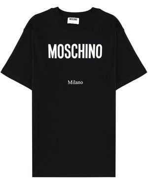 Moschino Logo Crew Neck T-Shirt - Black