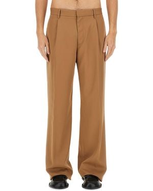 Lardini Wool Trousers - Natural