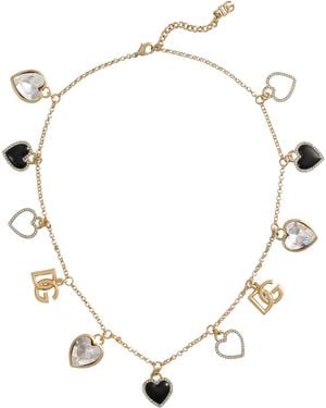 Dolce & Gabbana Italian Tailoring Hearts Necklace - Natural
