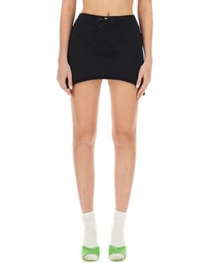 Barrow Cotton Mini Skirt - Black