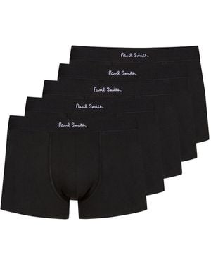 Paul Smith Set Of 5 Cotton Boxers - Black