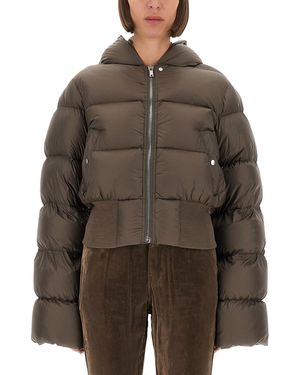 Rick Owens Quilted Nylon Down Jacket - Brown