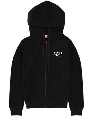 KENZO Logo Hood Sweatshirt - Black