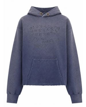 Maison Margiela Felpa Con Stampa - Blue