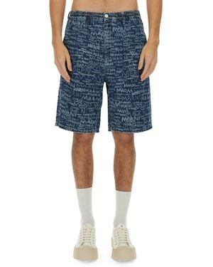 Marni Denim Mini Shorts - Blue