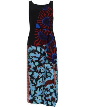 Dries Van Noten Abito Midi "Dropps" - Blue