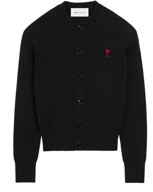 Ami Paris Wool Cardigan - Black