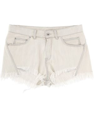 Rick Owens Shorts Bias Cutoffs Cotton - Natural