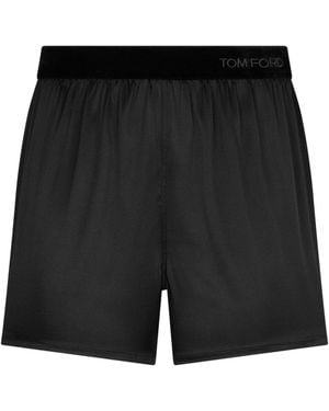 Tom Ford Silk Pyjama Shorts - Black