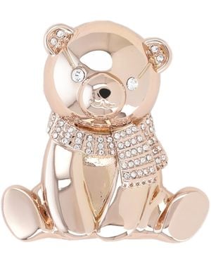 Max Mara Metal And Rhinestone Brooch - Pink