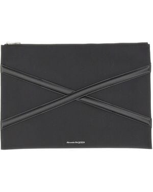 McQueen Portadocumenti uomo nylon - Nero
