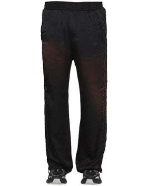 DIESEL Elastic Waist Trousers With Side Pockets - Black